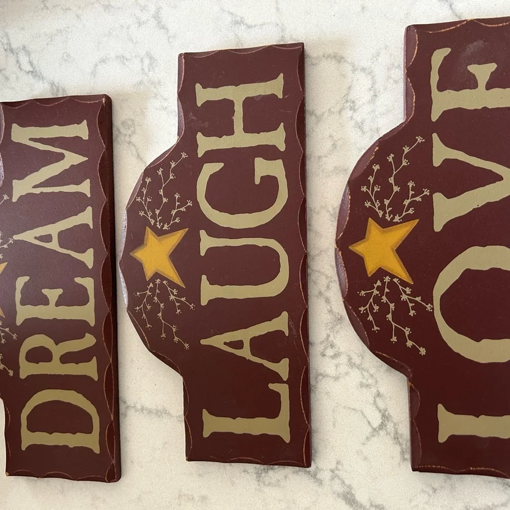 Rustic Brown and Gold Wall Decor Set